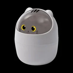 Ygo Afvalemmertje GREY CAT Grijs| Decoratieve Accessoires|Tapijten