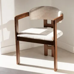 Ygo Armstoel BERNARD Ash Wood Walnut| Stoelen