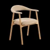 Ygo Armstoel COLETTE Danny Beige - Poot Eik| Stoelen