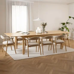 Ygo Armstoel COLETTE Danny Beige - Poot Eik| Stoelen