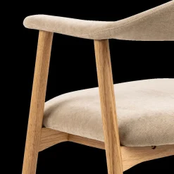 Ygo Armstoel COLETTE Danny Beige - Poot Eik| Stoelen