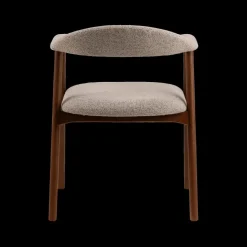 Ygo Armstoel COLETTE Monza Beige - Poot Walnoot| Stoelen