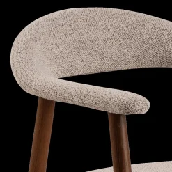 Ygo Armstoel COLETTE Monza Beige - Poot Walnoot| Stoelen