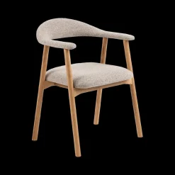 Ygo Armstoel COLETTE Monza Beige - Poot Eik| Stoelen
