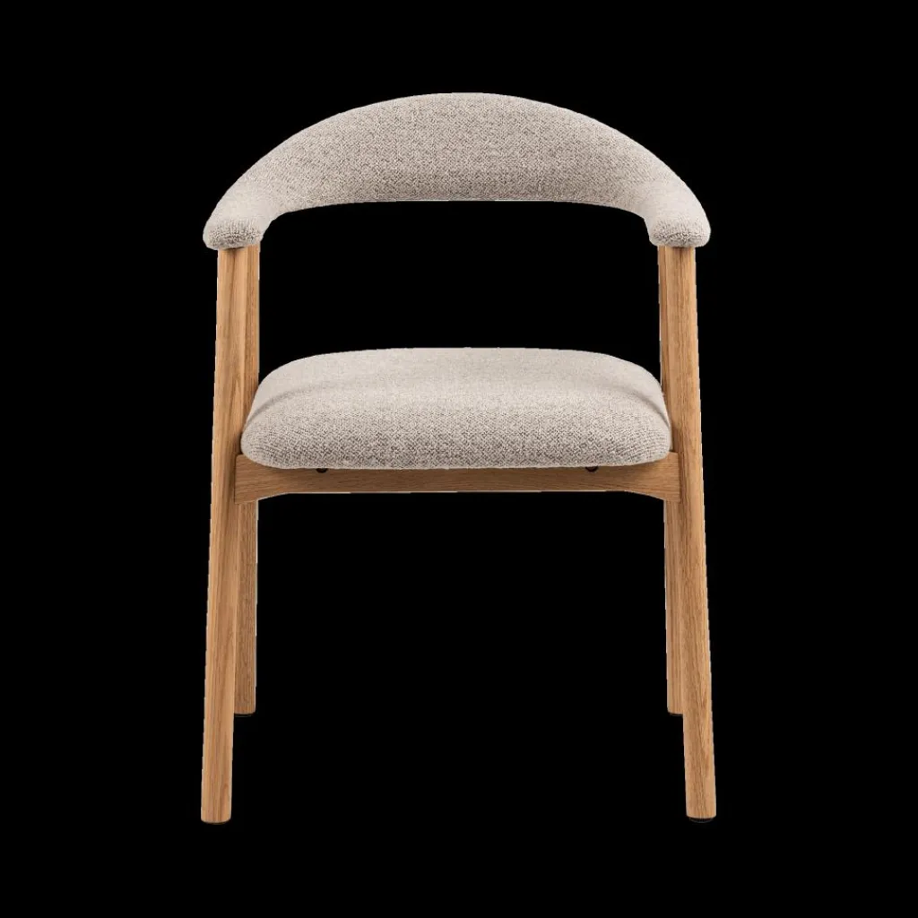 Ygo Armstoel COLETTE Monza Beige - Poot Eik| Stoelen