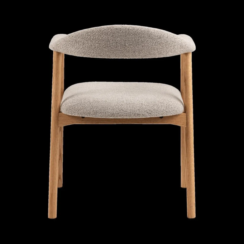 Ygo Armstoel COLETTE Monza Beige - Poot Eik| Stoelen