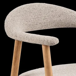 Ygo Armstoel COLETTE Monza Beige - Poot Eik| Stoelen