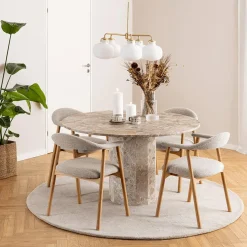 Ygo Armstoel COLETTE Monza Beige - Poot Eik| Stoelen