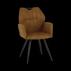 Ygo Armstoel ELODIE Zorro Cognac| Stoelen