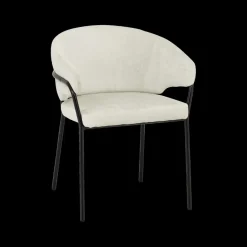 Ygo Armstoel ELOISE Natural Pt Zwart| Stoelen