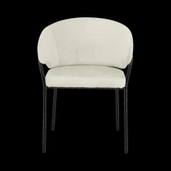 Ygo Armstoel ELOISE Natural Pt Zwart| Stoelen