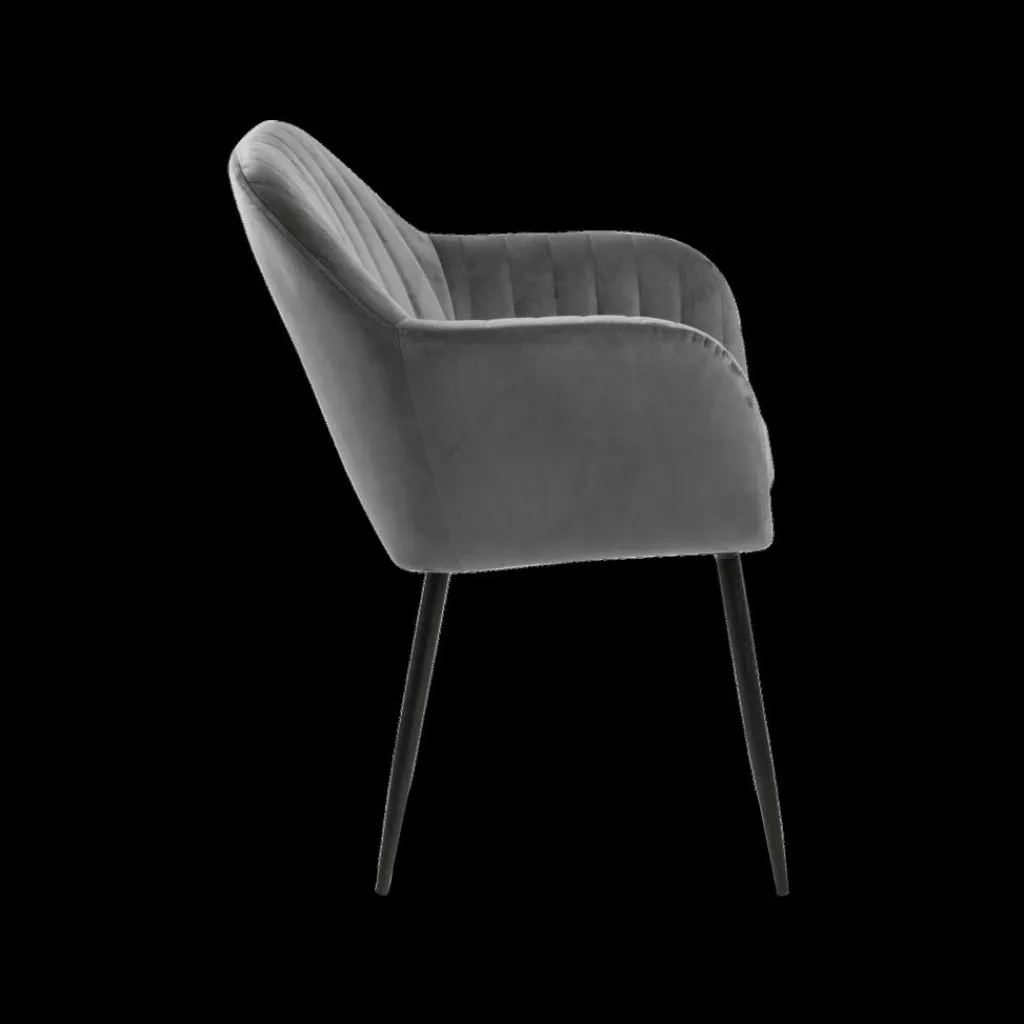 Ygo Armstoel MILLER VIC fabric dark grey 28| Stoelen