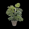 Ygo Artif. Monstera Groen in Pot Stan Grijs| Woondecoratie