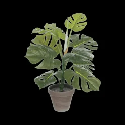 Ygo Artif. Monstera Groen in Pot Stan Grijs| Woondecoratie