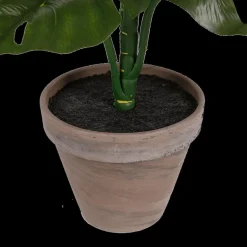 Ygo Artif. Monstera Groen in Pot Stan Grijs| Woondecoratie