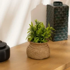Ygo Artif. Plant NATURE Groen Mand Naturel| Woondecoratie