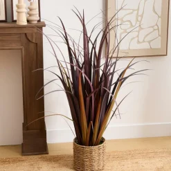 Ygo Artif. Plant ZHYA L Bordeaux in Mand| Woondecoratie