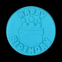 Ygo Bakvorm LILY Happy Birthday Sil. Blauw| Bakaccessoires