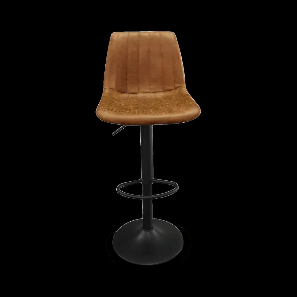 Ygo Barkruk GARCIA PU Vintage Cognac| Stoelen|Barkrukken