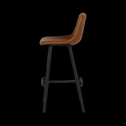 Ygo Barstoel AMBROS PU retro leather look brandy 691B - ZH76,5cm| Barkrukken