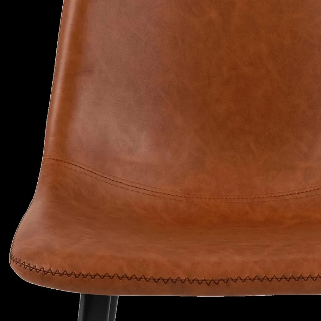 Ygo Barstoel AMBROS PU retro leather look brandy 691B - ZH76,5cm| Barkrukken