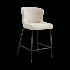 Ygo Barstoel DORIEN Bouclé Beige| Barkrukken