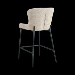 Ygo Barstoel DORIEN Bouclé Beige| Barkrukken