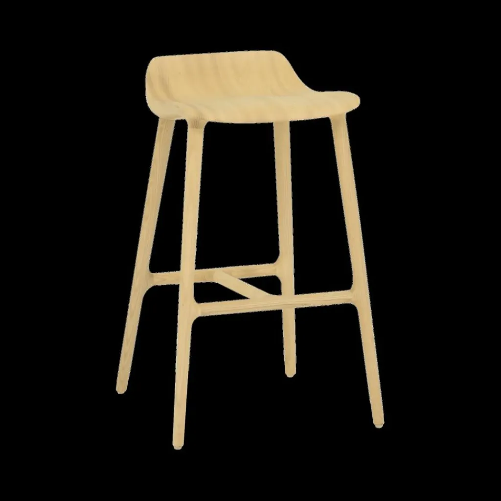 Ygo Barstoel FAVELA Ash Wood Natural ZH65| Barkrukken