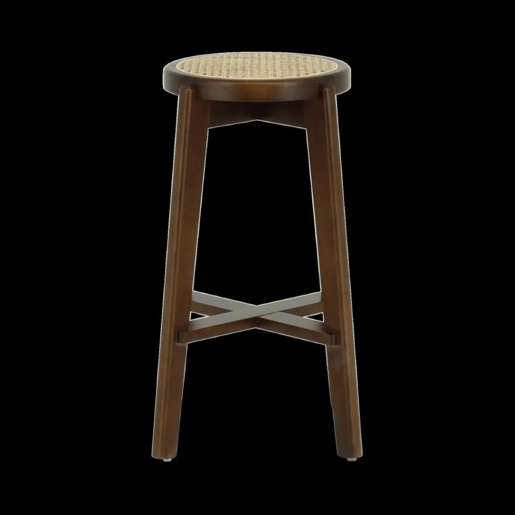 Ygo Barstoel OLAF Beech Wood Walnut ZH66| Barkrukken