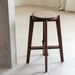 Ygo Barstoel OLAF Beech Wood Walnut ZH66| Barkrukken
