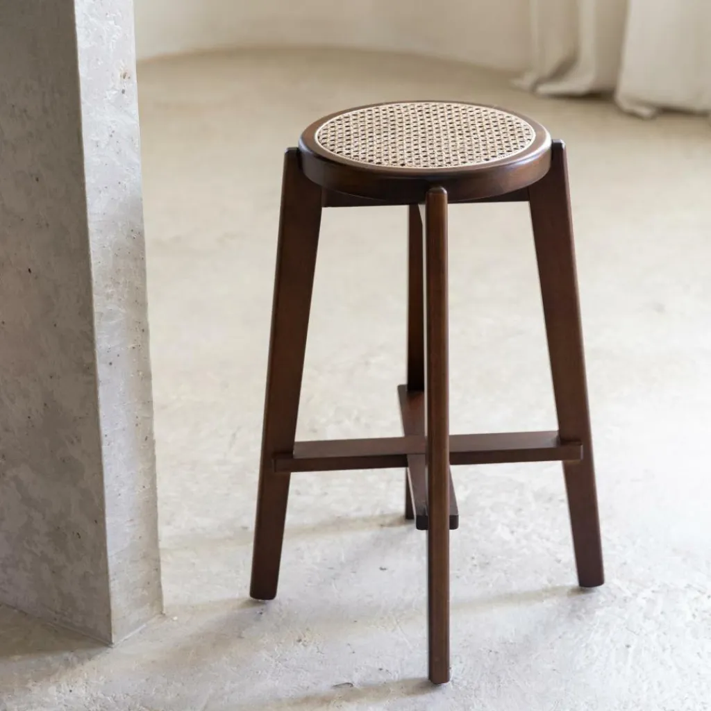 Ygo Barstoel OLAF Beech Wood Walnut ZH66| Barkrukken