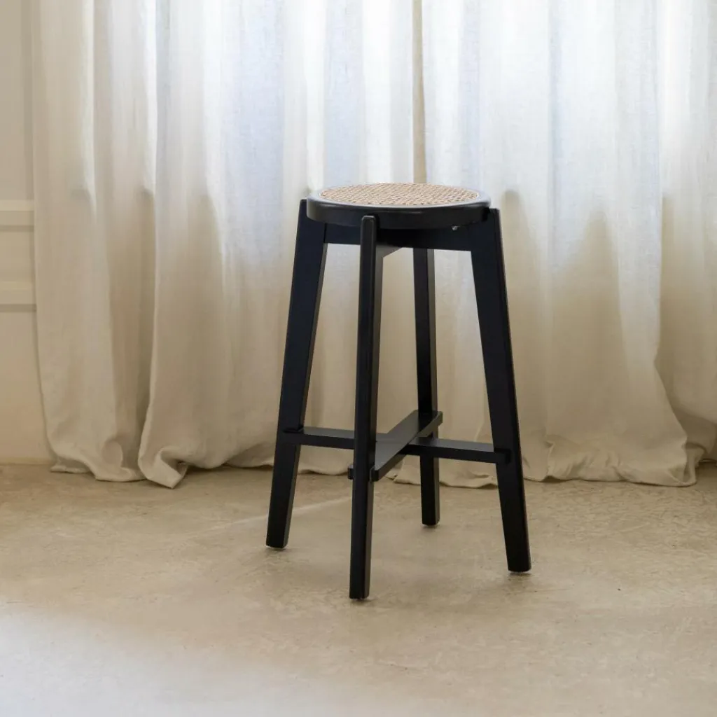 Ygo Barstoel OLAF Beech Wood Black ZH66| Barkrukken