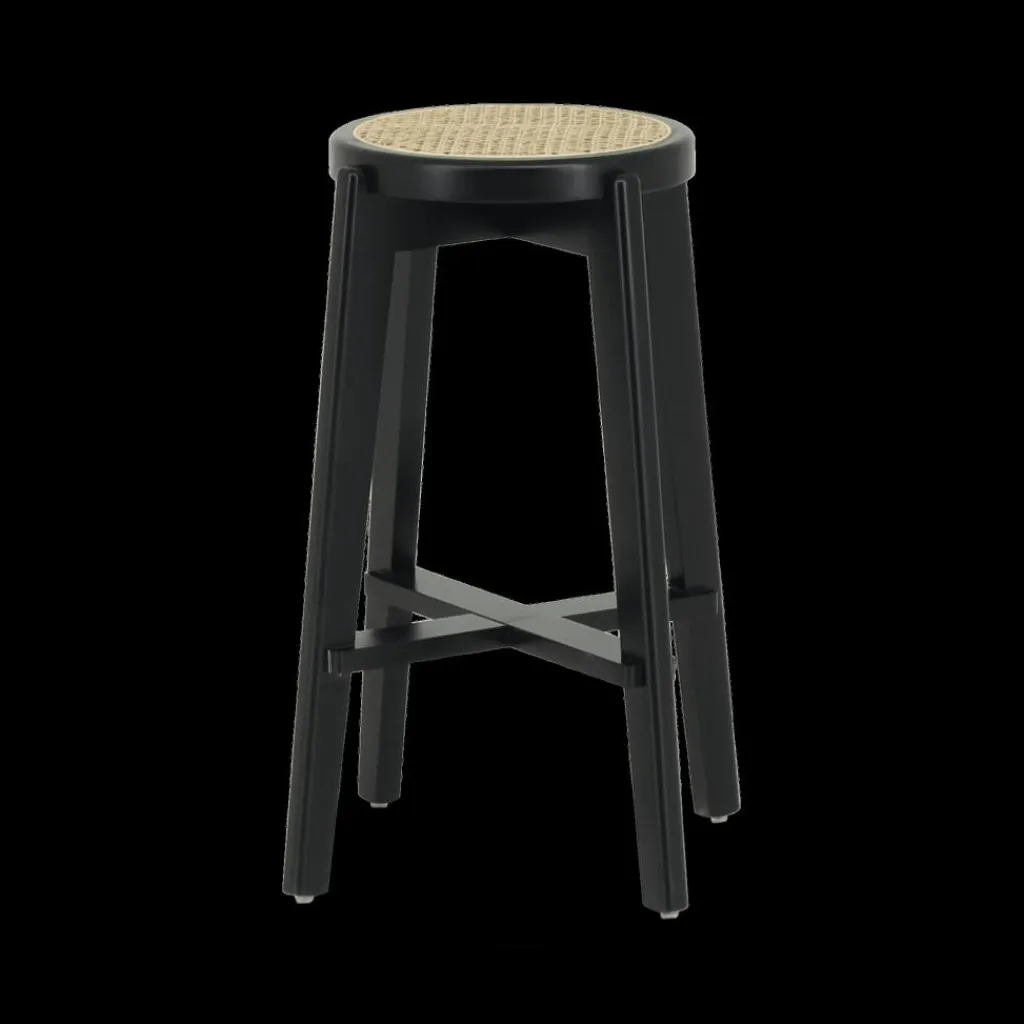 Ygo Barstoel OLAF Beech Wood Black ZH66| Barkrukken