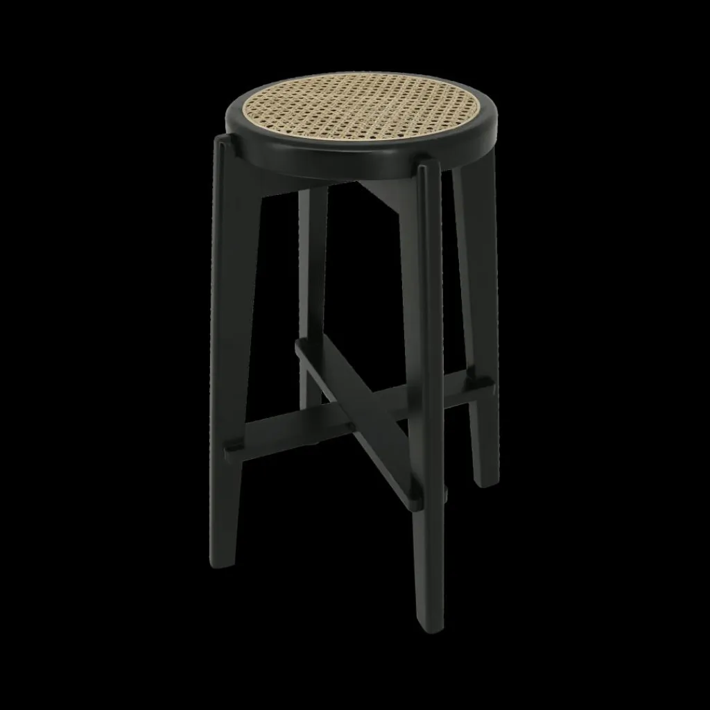 Ygo Barstoel OLAF Beech Wood Black ZH66| Barkrukken