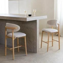 Ygo Barstoel SIGNY Ash Wood Natural ZH65| Barkrukken