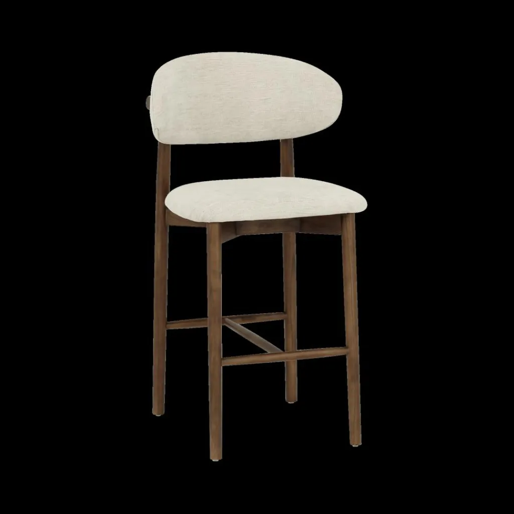 Ygo Barstoel SIGNY Ash Wood Walnut ZH65| Barkrukken