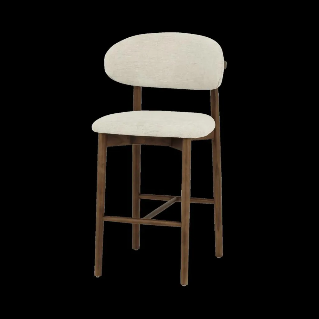 Ygo Barstoel SIGNY Ash Wood Walnut ZH65| Barkrukken