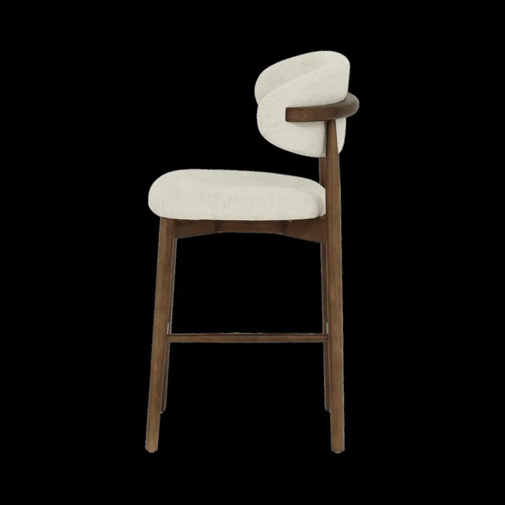 Ygo Barstoel SIGNY Ash Wood Walnut ZH65| Barkrukken