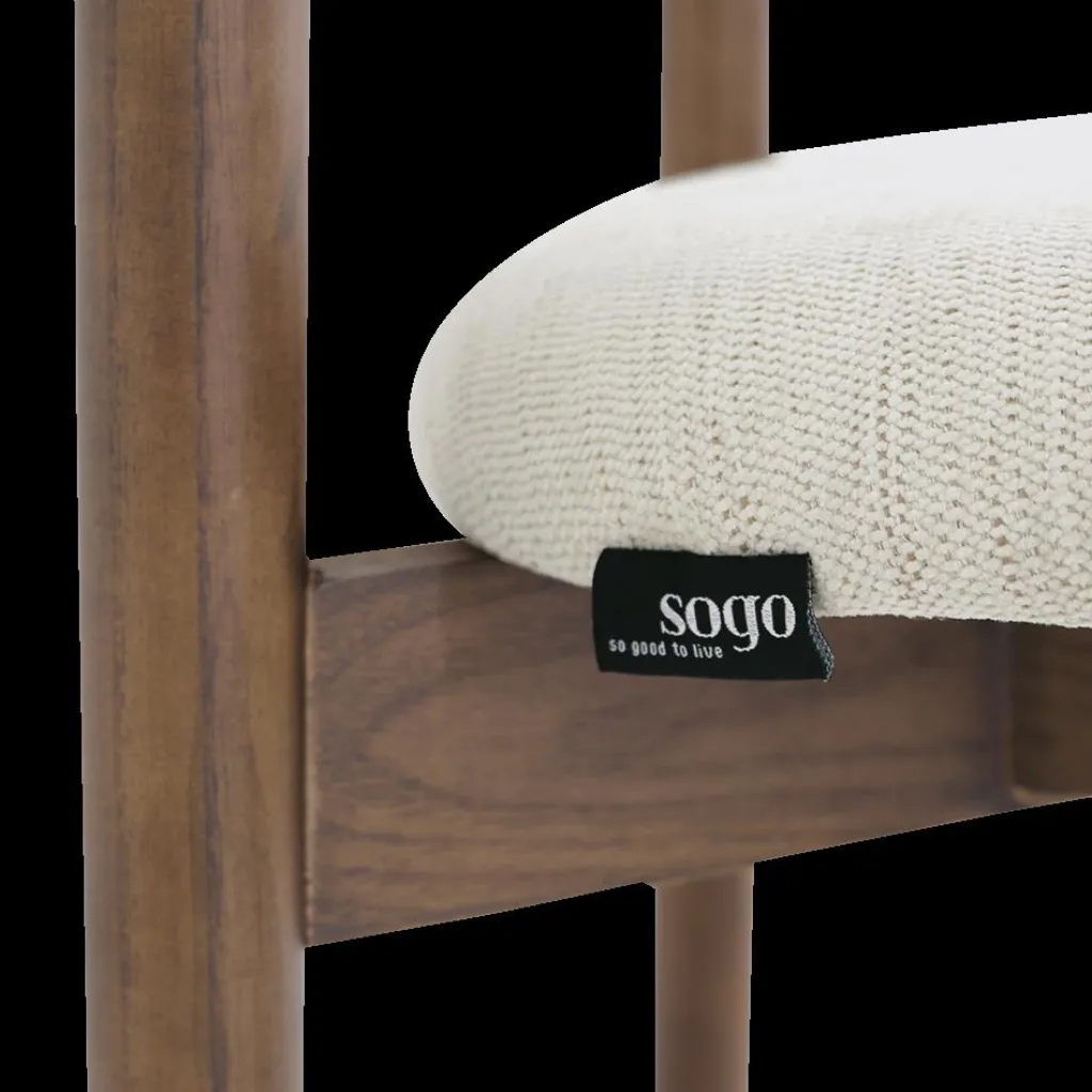 Ygo Barstoel SIGNY Ash Wood Walnut ZH65| Barkrukken