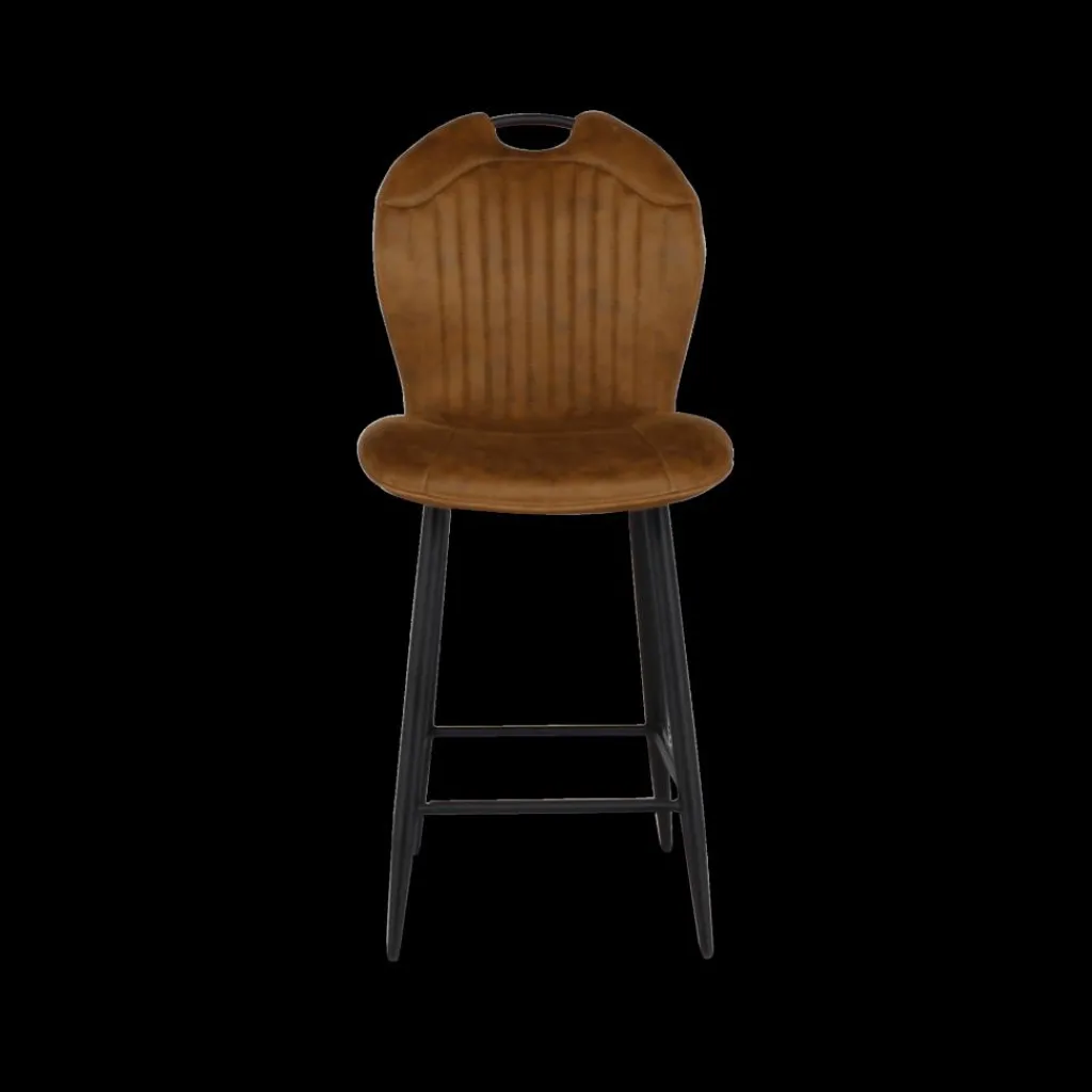 Ygo Barstoel TWISTER Softyl Cognac| Barkrukken