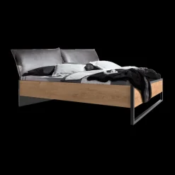 Ygo Bed KICK Plankeneiche/Raw Steel 180x200| 2-Persoonsbedden