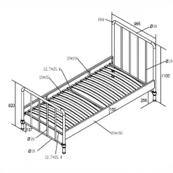 Ygo Bed WOUT Wit 90x200| Bedden