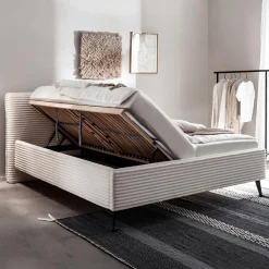 Ygo Bedkader EVALINA 160x200 (incl. opberg) Beige| 2-Persoonsbedden