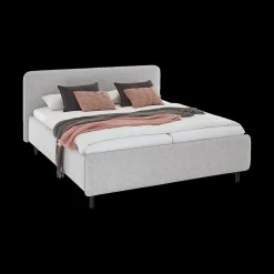 Ygo Bedkader ZEGER Lichtgrijs 160x200| 2-Persoonsbedden