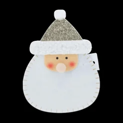 Ygo Bestekhouder SANTA Vilt Zilver Ass.| Kerst
