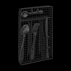 Ygo Bestek/Mand BOJA 6pers. Inox Zwart| Bestek