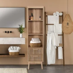 Ygo Bibliotheek CALUNA Naturel B40| Vitrinekasten|Boekenkasten