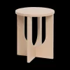 Ygo Bijzettafel BLOOMS Rond Beige| Salontafels & Bijzettafels