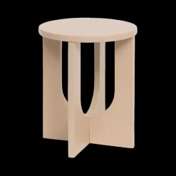Ygo Bijzettafel BLOOMS Rond Beige| Salontafels & Bijzettafels