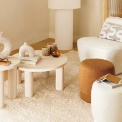 Ygo Bijzettafel MOSSON Beige Ø40| Salontafels & Bijzettafels